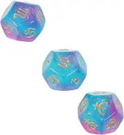 CIYODO 3pcs Dice Mini Says Party Props Funny Game Dices Board Games Props Entertainment Supplies Purple Acrylic