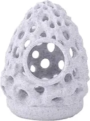 Fish Tank Cave, Realistic Stone Aquarium, Porous Rock Structure, 7x8cm Natural Resting Shelter, for Shrimp Betta Climbing Breeding and Underwater Decoration