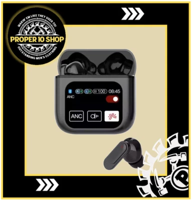 Mic Touchscreen Wireless In-Ear Headphones, ANC & ENC Noise Cancelling Earbuds