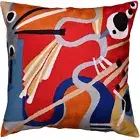 Kandinsky Modern Couch Pillow Cover Red Flow | Abstract Pillows | Modern Chai...