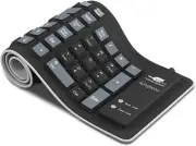 USB Wired Foldable Silicone Keyboard Waterproof Rollup Keyboard for PC Laptop
