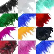 2 Meter Rooster Feather Trimmings Fringe Trim Sewing Coque Craft Costume Hackle