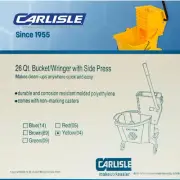 CARLISLE Commercial Mop Bucket & Side Press Wringer - 26 Quart Yellow