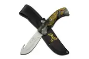 Elk Ridge Gut Hook Skinner Knife Fall Camo w/ Sheath 222mm (K-ER-274FC)