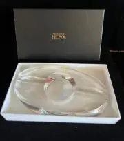 Vintage Rare HOYA Museum Crystal Japan 24% PbO Cigar Ashtray - NEW