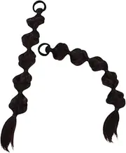 Ipetboom 2pcs Braid Wig Braid Hair Extension Hair Accessories for Women Hair Extension Ponytail Hair Ponytail Extension Bubble Braids Hair Extensions Women Hairpieces Polyester Brown