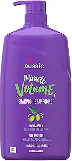 Aussie Miracle Volume with Plum & Bamboo, Paraben Free Shampoo, 26.2 Fl oz