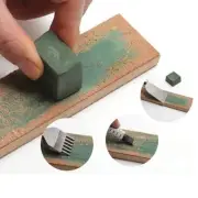 1Pcs Leather Sharpening Wood Handle Strop Tool Double Sided Polish Compound ﻿