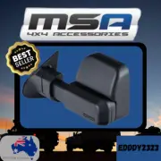 MSA 4X4 TOWING MIRRORS FOR ISUZU D-MAX & HOLDEN COLORADO (BLK, MANUAL)