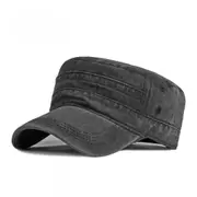 Cadet Field Military Cap Style Adjustable Classic Army Plain Black Baseball Hat