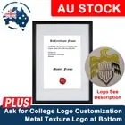 A4 Certificate Photo Frame University Customise Logo Picture Documents Frames