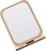 1PC Retro Wooden Folding Makeup Mirror Large Desktop Mirror for Cosmetic Use for Reflection for Vanity Bathroom Countertop