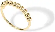 PAVOI 14K Gold Plated Anxiety Ring for Women Men | Spinner Anxiety Ring | Anxiety Ring with Beads | Fidget Ring for Women | Moon Star, Beads