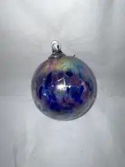 People’s Pottery Hand Blown Glass Ornament Multi Color