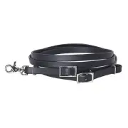69HS Hilason Western Horse Rein Biothane Leather Black
