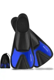 WACOOL Adult Short Adjustable Travel Fins Blade Fins Flippers Sz L USA 8.5-10