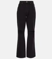 [Re/Done] Re/Done 90s distressed high-rise flared jeans 29 black