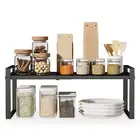 Dish Storage Rack Adjustable Kitchen Expandable Double Layer Shelf