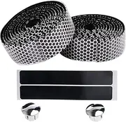 Daseeme 2 Rolls Bike Handlebar Tapes MTB Road Bicycle Handle Bar Tape Slip Drop Bar Wraps with Bar End Plugs Shock Absorption
