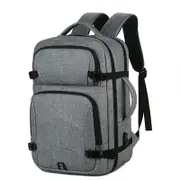 Mens Casual Backpack USB Charging Luxury Laptop Bag Waterproof Waxy Glue Gray Multifunctional Urban Business Rucksack Man