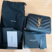 在飛比找PopChill優惠-[二手] Ysl 短夾 拉鍊短夾 零錢包 卡夾 錢包