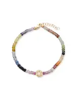 Roxanne First The Smiley Rainbow Sapphire Beaded Bracelet - Multicoloured - One Size One Size
