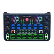 Podcast Recording Equipment with Voice changer, Podcast Mixer,Sound Card, DJ Audio Mixer Interface for PC Game Live Streaming or Podcast