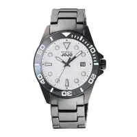 在飛比找Yahoo奇摩購物中心優惠-NATURALLY JOJO 都會時尚陶瓷腕錶-黑X白-JO