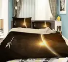 3D Space Planet Satellite Sun Quilt Cover Set Bedding Sets Pillowcases 64