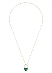 Yvonne Leon Collier Cadenas Malachite 18kt Gold Necklace - Green ONE SIZE