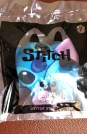 One Sealed 2024 McDonalds Happy Meal Toy "Sittin’ Stitch" #7 Mini Plush