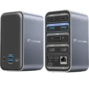 USB C Docking Station Dual Monitor for MacBook Pro, 15 in 2 USB C Laptop Docking