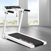 [Black Lord] Foldable Treadmill Running Machine 3.5 HP, Electric Fitness Equipment Walking Pad for Exercise Jogging Hiking Workout Aerobic Home Gym Office Commercial, Onyx ZT-3, White