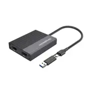Simplecom DA369 USB 3.0 or USB-C to Dual 4K HDMI 2.0 Display Adapter
