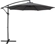 Instahut Outdoor Umbrella 3M Charcoal Cantilever Stand, Sun Beach Garden