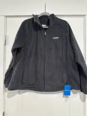 Columbia Womens Fleece Jacket Size 3X Full Zip Plus Size Gray NWT