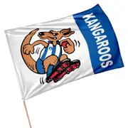 North Melbourne Kangaroos AFL Retro Mascot Design GAME DAY Pole Flag Banner