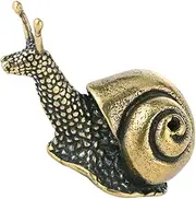 Happyyami Brass Snail Statue Vintage Style Snail Sculpture for Home Office Hotel Decor