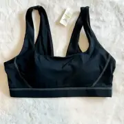 NWT Offline by Aerie Black with Gray Stitching Goals Padded Sports Bra - Size: S