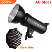 Godox SK300II 58W Photo Studio FlashHead with Reflector + 95cm Grid Softbox