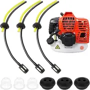 Grass Trimmer Petrol Filter Kit, 9 Pcs Line Trimmer Kit, Cutter Line for Fuel Compatible with Hedge Cutter, Grass Cutter, Brush Cutter, with Fuel Primer Bulb and Propellant Tank Seal Grommet