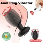 Rotating Vibrating Butt Plug Training Prostate Massager Vibrator Adult Sex Toys