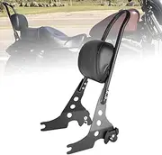 Goldfire Motorcycle Sissy Bar Detachable Rear Passenger Upright Backrest W/Cushion Pad for Harley Sportster XL 883 1200 2004-Up