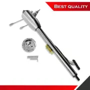 Stainless Tilt Manual 30" Steering Column Floor Shift with Key & Wheel Adapter