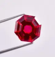 Flawless AAA Natural Mozambique Blood Red Ruby Octagon Cut Gemstone 9.00 Ct