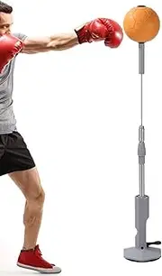 Adjustable Speed Punching Bag -Speed Control Rod, Speed Bag | Boxing Reflex Bag with Stand, Adjustable Boxing Punching Bag Freestanding for Kids, Teens Training, Fitness, Home Gym Workout Equipment