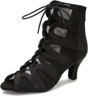 YYTing Women Ballroom Dance Boots Latin Salsa Performance Dress Practice...