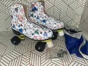 Graffiti/Scribble Quad Skates Rollerskate Rollerskates Artistic New LED RGB SZ41