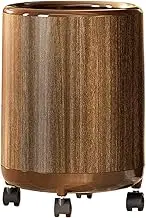 rockible Trash Can Kitchen Dust Bin Imitation Wood Grain Decorative Garbage Container Wastebasket for Kitchen Vanity Office Toilet, 12L 23cmx34cm
