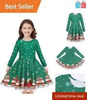 Stylish Unicorn Twirly Dress for Kids - 95% Polyester, 5% Spandex Comfort